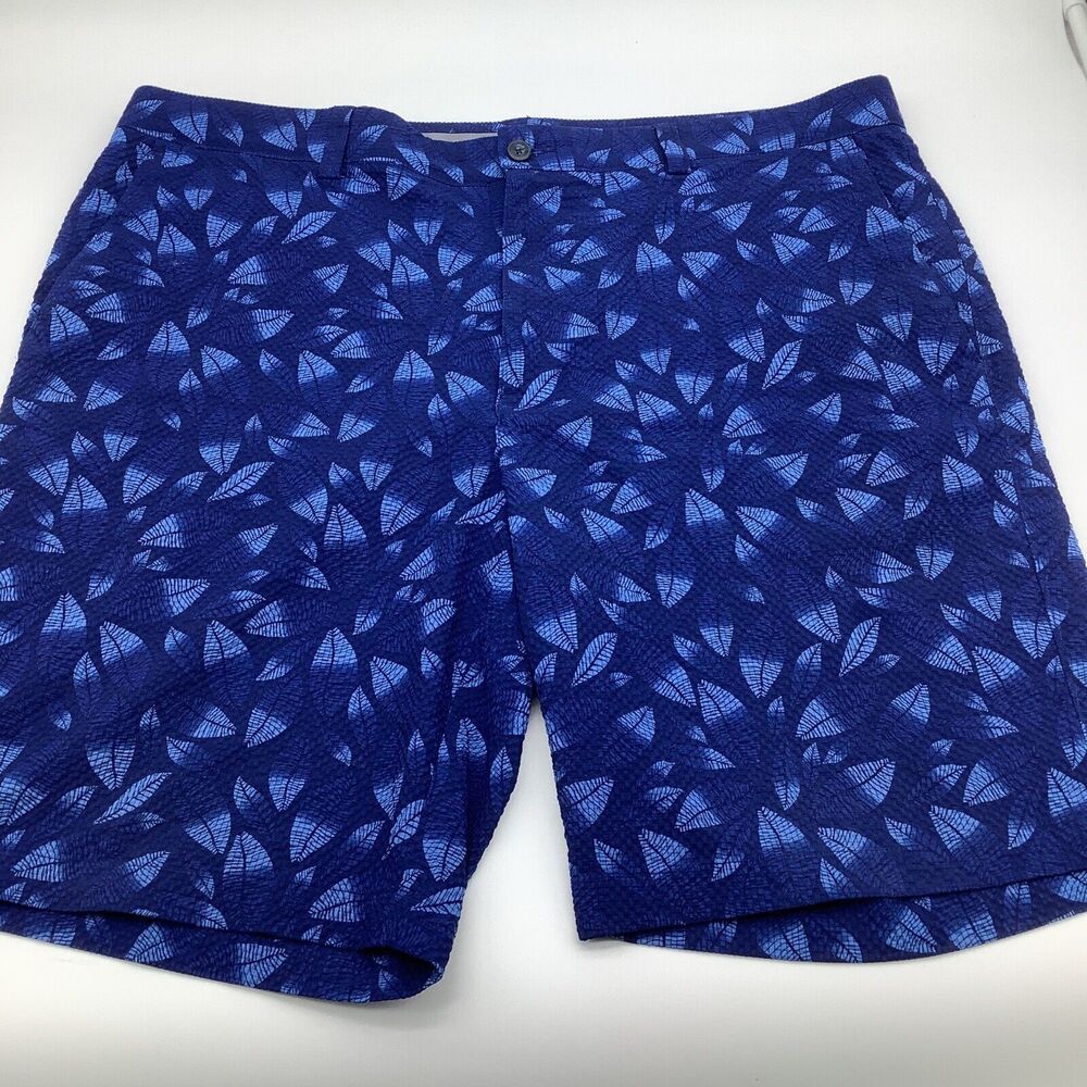 PGA Tour Mens Textured Golf Shorts Blue Size 38